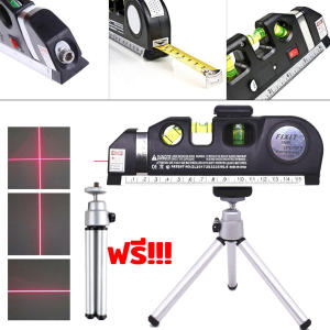 (Free Tripod) ระดับเลเซอร์มัลติฟังก์ชั่น 3 in 1 ตลับเมตรในตัว 2.5m ตลับเมตรเลเซอร์ เลเซอร์เครื่องวัดระดับน้ํา เครื่องทำระดับเลเซอร์ Bubble Level Gauge Leveing Laser เครื่องวัดระดับ อุปกรณ์สำหรับวัดและปรับระดับ