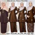 🔥(SIZE XS-5XL) TEMA SEDONDON BAJU KURUNG RICH BROWN / CHOCOLATE / COKLAT RAYA 2025 | SEDONDON KURUNG MODEN RIAU KEBAYA KEBARUNG PLAIN VIRAL PLUS SIZE BRIDESMAID PENGAPIT DINNER VIRAL KENDURI MURAH. 