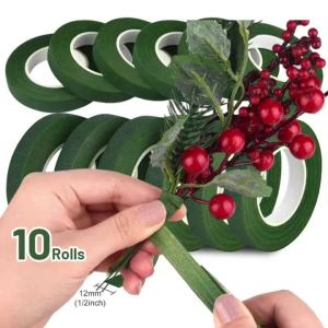 Băng Dính Hoa 30 Thước 1.2cm Băng Dính Hoa Dùng Để Quấn Thân Hoa Và Làm Đồ Thủ Công Hoa Gói 1-10 Cuộn Vật Liệu Trang Trí Bó Hoa Cưới