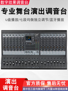 Professional Mixing Console for Stage Performances Conferences Weddings Parties Band USB Bluetooth Reverb Control
