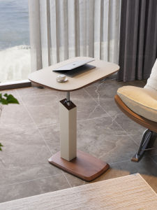 Portable Height Adjustable Rotating Sofa Side Table Small Desk Living Room Balcony Tea Table Bedroom Nightstand Storage Shelf