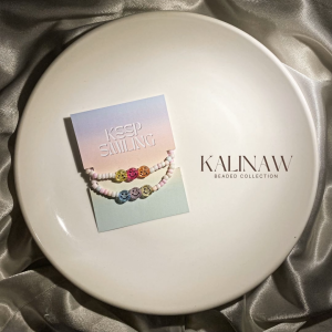 KALINAW Twinning Smiley Friendship Candy Colored Pastel Bracelet