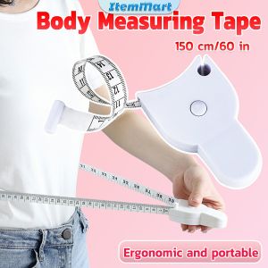 ItemMart Self-tightening Body Measuring Tape Ruler Sewing Tailor Dressmaking Tape Measure 150cm Retractable