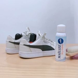 dry cleaner ชุดสเปรย์น้ำยาทำความสะอาดรองเท้า และขัดรองเท้า ฟรี แปรงขนนิ่ม+ผ้า+แคปซูลระงับกลิ่นเท้า ไม่จำเป็นต้องใช้น้ำซัก สะอาดได้รวดเร็ว เหมือนรองเท้าใหม่ โฟมขัดรองเท้า 009 FPA Maelizz  FOOT