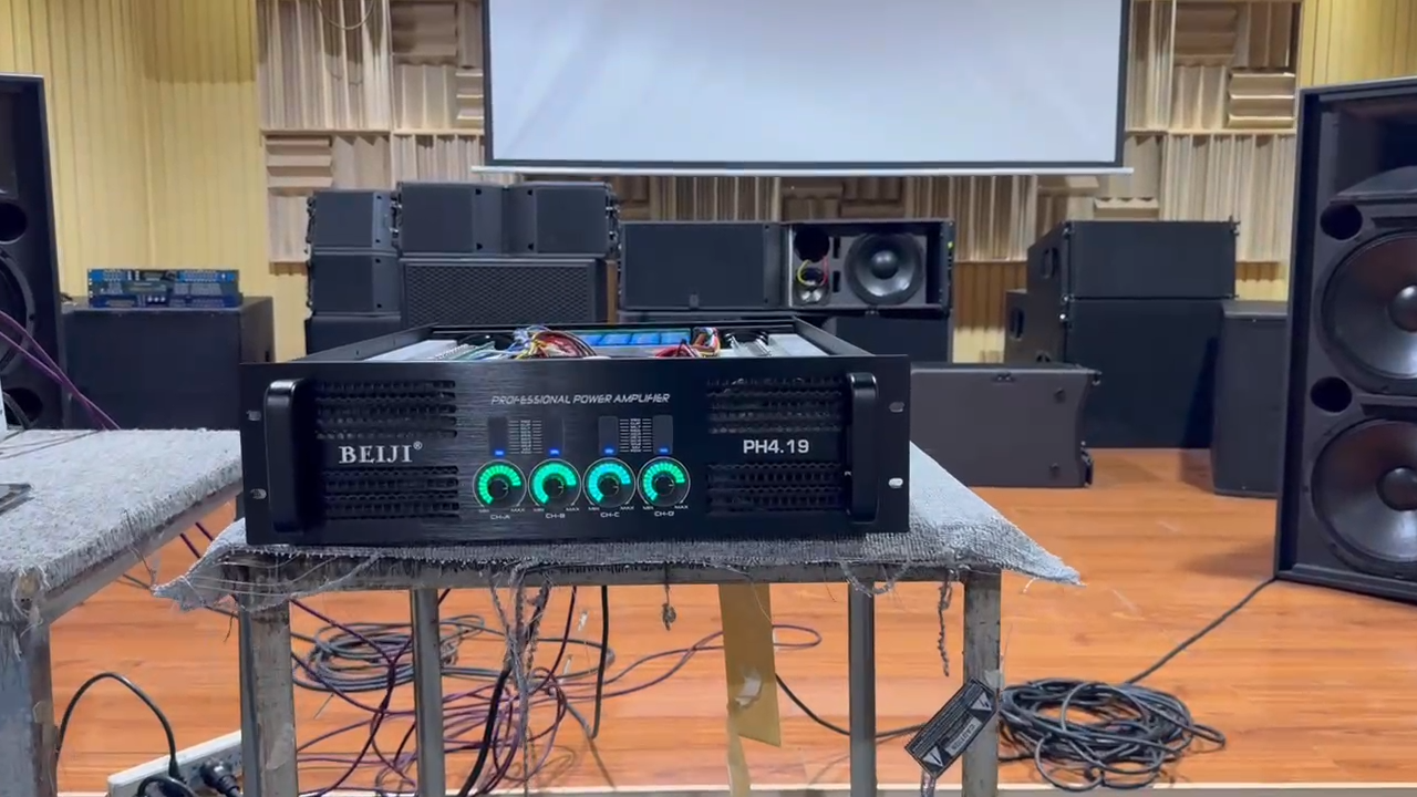 BEIJI PH4.19 high-power audio professional amplifier four-channel 8 ohm 1850 watt*4 pure copper transformer 110V speaker amplifier