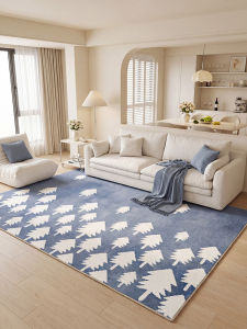 BEIAISI | Blue Creamy Fresh Style Carpet