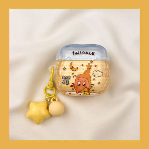 Cute Night Sky Star Person AirPods4 Protective Case Wireless Bluetooth  Earphone Cover Soft TPU Second Generation Third Generation Fourth Generation