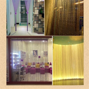 200x95CM Shiny Tassel String Curtain Silver Line Window Door Divider Living Room Home Wedding Decoration Curtain Supplies