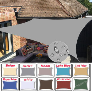 Waterproof sunshade sail shed rectangular UV blocking sunshade shed outdoor garden terrace sunshade canopy