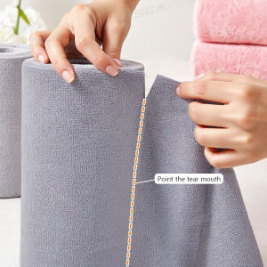 SEAMETAL Reusable Cleaning Wipe Car Household Kitchen Cloth Microfiber Towel Rolls Dish Rags Wash Paper Towel 20 Sheets/1 Roll