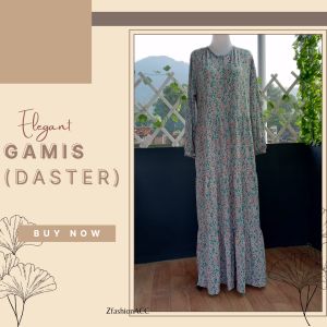 CUCI GUDANG Gamis motif bunga dress motif bunga cantik