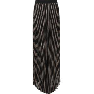 COCO BELLA | Irregular Stripe and Pleated Half Long Skirt