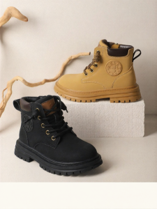 Belle | Children Winter Fur-lined Martin Boots Yellow