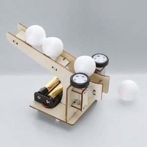Electric Ball Pitching Machine Kits Kids DIY Science Toys Children Educational Technology Project Model Toys For Gift