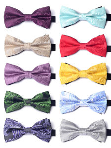Romguest | Vintage Fashion Paisley Bow Tie for Grooms and Best Men