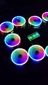 LED RGB Rainbow Light Fan Computer Cooler Fan PC Mining Case Fan Lighting pc Casing Fans Low Noise