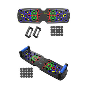 【New Arrival】Folding Push-Up Board Foldable Push-Up Training Board Portable Multifunctional Abdominal Household Biceps Brachii for Men Women