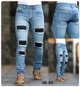 Celana Jeans Sobek Panjang Pria Stretch Denim Melar Slimfit Skinny Size 28-34 Celana Jeans Pensil