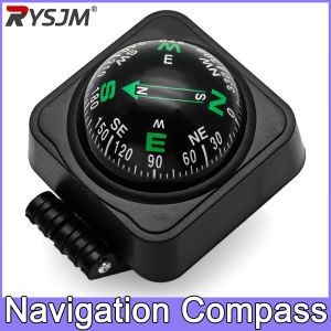 Outdoor Travel Boat Cycling Hiking Adjustable Car Compass Ball Shaped Navigation Dashboard Compass Direction Pointing Guide