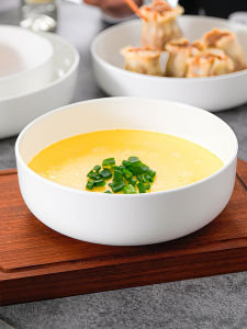 Đĩa Tròn Sâu Bằng Sứ Trắng Sâu Dùng Trong Lò Vi Sóng Sáng Tạo Đĩa Đựng Cơm Hấp Đĩa Đựng Thức Ăn Đĩa Đựng Thức Ăn Gia Đình