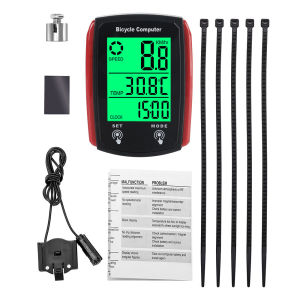 English Waterproof Bike Accessories Wired Speedometer For Bicycle Bike Night Cycling Backlit For Day LCD Computer Speed Odometer