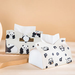 กล่องใส่กระดาษเช็ดหน้าตุ๊กตาแพนด้า ระดับไฮเอนด์ นุ่มและน่ารัก สำหรับโต๊ะทานอาหาร ห้องนั่งเล่น ห้องนอน รถยนต์