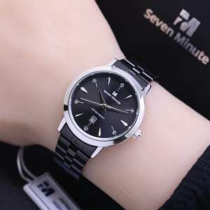GARANSI TERBAIK ☑️ Jam Tangan Wanita Seven Minute M744 Body Bulat Rantai Steel