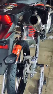 Mudflap CRF 150L Akrilik Cover Mika Akrilik Mud Flap Penahan Lumpur Cover Pelindung Shock CRF 150 L Free Gratis Stiker