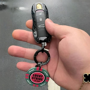 Lodie Dodie Ceramic Keychain Punk Style Couple Series Good Luck Charm Car Key Holder Mens Birthday Gift Creative Festival Supplies