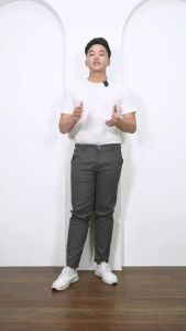 SRSEVEN7 Celana Chinos Panjang Pria Reguler Fit Bahan Carbon Elastis Big Size Jumbo 28-44