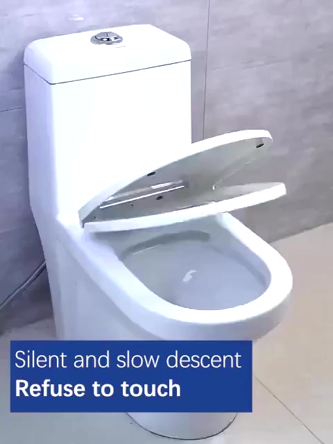 One-click installation】Toilet cover toilet seat cover toilet cover soft closing silent universal
