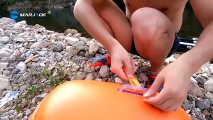 Water Inflatable Buoy Open Water Buoy With Adjustable Waistband Safety Bag Can Store Items Waterproof Airbag Inflatable Buoy Adult Swimming Buoy