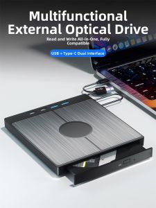 NUOMEIDA | Portable DVD Writer CD Player External Optical Drive USB3.0 TypeC