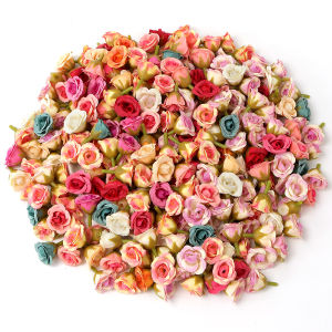 MENGHAO | 10/40Pcs Rose Artificial Flowers 2CM Fake Flowers Home Room Decor Garden Wedding Decoration DIY Scrapbook Garland Gift Accessory