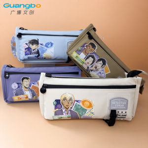 Dung Tích Lớn Đồ Dùng Học Tập Túi Bảo Quản Thám Tử Lừng Danh Conan M28 Một Mắt Hình Ảnh Dư Lượng Hai Lớp Anime Bút GB KN657074