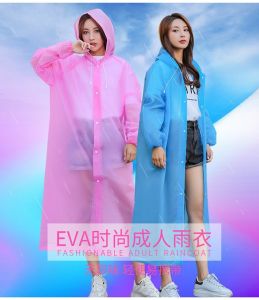 เสื้อกันฝน Eva เสื้อกันฝนสำหรับทั้งชายและหญิงน้ำหนักเบาสำหรับผู้ใหญ่เสื้อกันฝนมีฮู้ดกันน้ำสำหรับผู้ชายและผู้หญิงสำหรับกลางแจ้ง