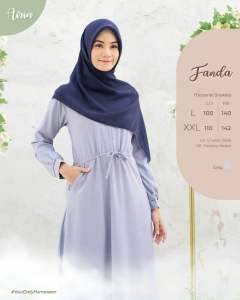 GAMIS POLOS BAHAN ADEM SERIES FANDA DAFFI
