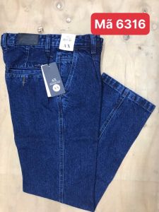 Quần jean nam Trung Niên Dáng Thụng 1 Ly cao cấp.  Quần bò nam dáng thụng túi chéo chất dày dặn+ Ảnh thật