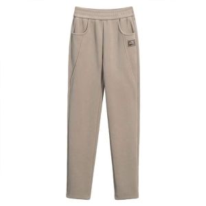 HUAXUNRAN | Thickened Velvet Pants for Women High Waist Loose Straight Casual