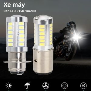 Đèn Sương Mù Xe Máy LED 1X P15D 33SMD H6M Ba20d 5630 Đèn Pha Chiếu Xa Chiếu Gần 12V Phụ Kiện Xe Máy