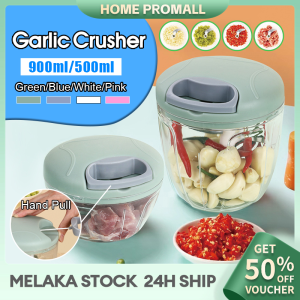 900ML Manual Chopper Garlic Meat Blender 5 Blades Onion Vegetable Cutter Kitchen Gadgets Hand Pull Speedy Garlic Masher