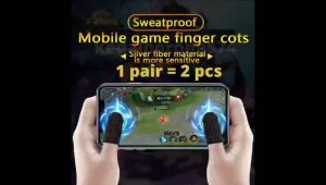 SP Gamers Sweatproof 1 Pair (2pcs) Gloves Mobile Finger Sleeve Touchscreen Game Controller Phone