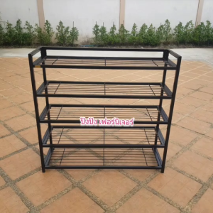 ชั้นวางรองเท้า แบบเหล็กทั้งตัว ชั้นเหล็กเอนกประสงค์ มี2ขนาด สีดำ(ส่งไวมีเก็บปลายทาง)