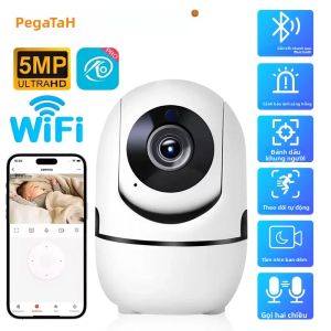 Camera An Ninh Trong Nhà PEGATAH 8MP WiFi Giám Sát Nhà Cửa Với Chức Năng Theo Dõi Chuyển Động Người Tầm Nhìn Ban Đêm Hồng Ngoại Chức Năng Giám Sát Trẻ Em Tương Thích Với Ứng Dụng O-Kam Pro