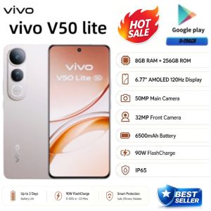 vivo | 2026 new VIVO V50 Lite 5G 8GB+256GB 6.77 120Hz AMOLED Display 50MP Sony IMX882 AI Camera 6500mAh Battery 90W FlashCharge