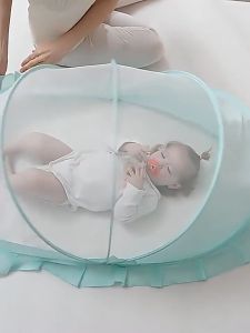 Màn chụp mùng chụp tự bung cho bé gấp gọn chống muỗi côn trùng thiết kế chặn ánh sáng bảo vệ mắt cao cấp dùng cho giường và nôi cũi