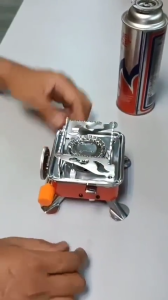 K-202 Outdoor Foldable Mini Gas Stove Portable Camping Picninc Burner Lightweight with Storage Bag Dapur Gas Mini