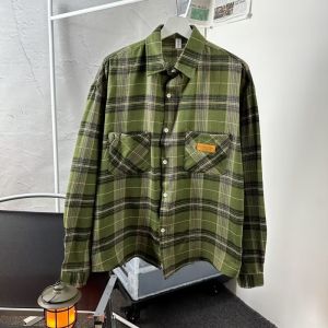 Summer New Mens Long Sleeve Casual Shirt Loose American Style Loose Top Cotton Blend Fabric Wear Resistant Fashion Urban Youth Daily Wear