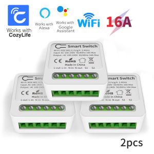WiFi 16A Smart Switch Circuit Breaker with Timer CozyLife APP Control Works with Alexa & Google Home Voice Control