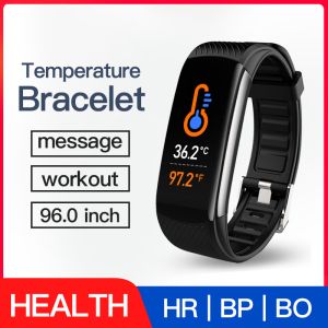 🎁 Original Product + FREE Shipping 🎁 C6T Smart Watch Waterproof Wristband Body Temperature Monitoring Blood Pressure Heart Rate Smartband Smart Bracelet